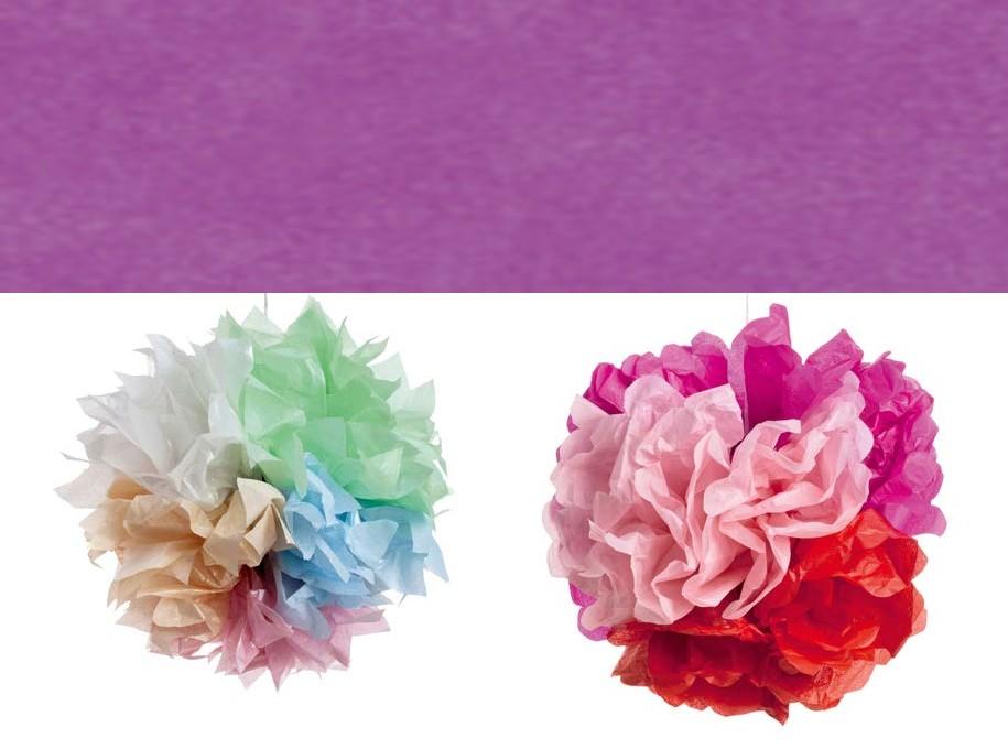 Silkespapper, 50x70cm, Lila, 5 ark/fp