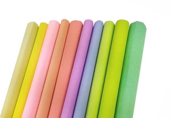Kräpppapper 50x200 set med 10 färger MIX 3