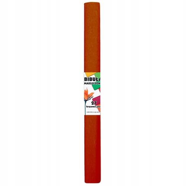 Skolepap, krøllet silkepapir, lysebrunt, 50 x 200 cm