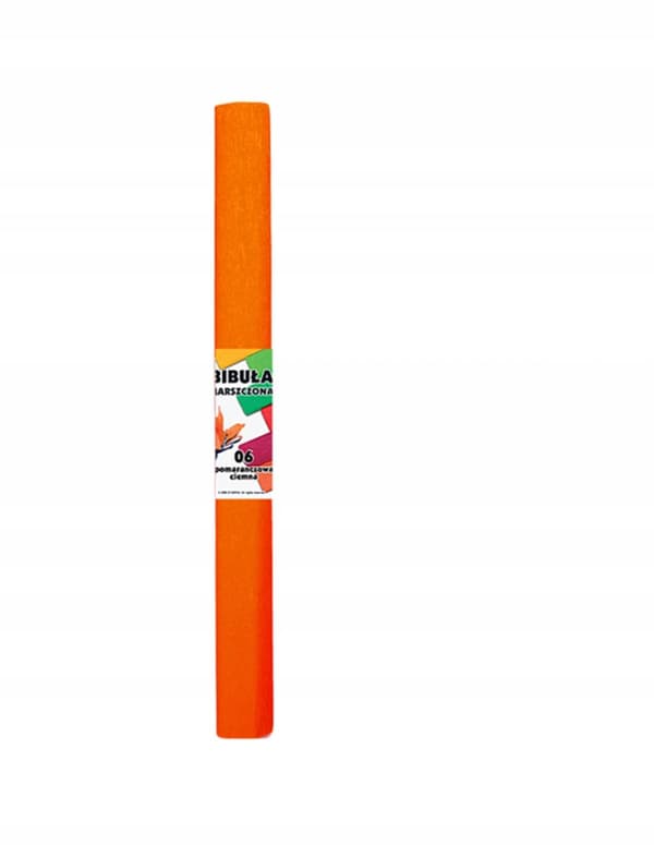 Orange skolecrepe silkepapir 50 x 200 cm