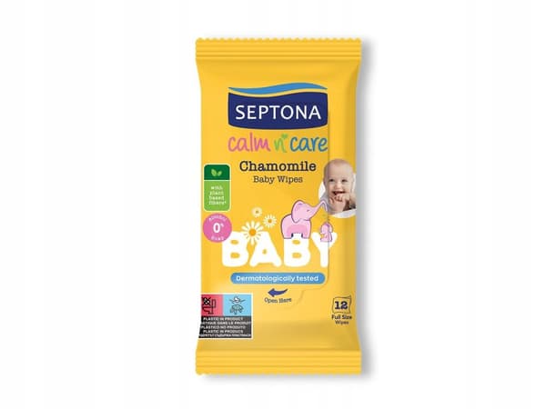 SEPTONA BABY våtservetter med kamomill x12
