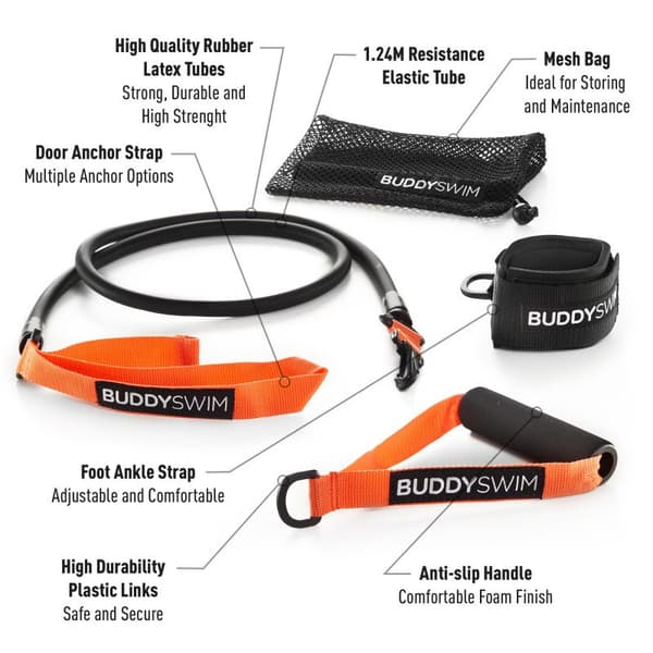 Buddyswim Motståndsband Ultimate Dryland Orange Medium