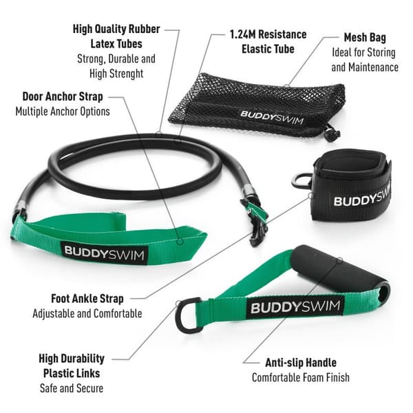 Buddyswim Resistance Band Ultimate Dryland Vihreä X-Light