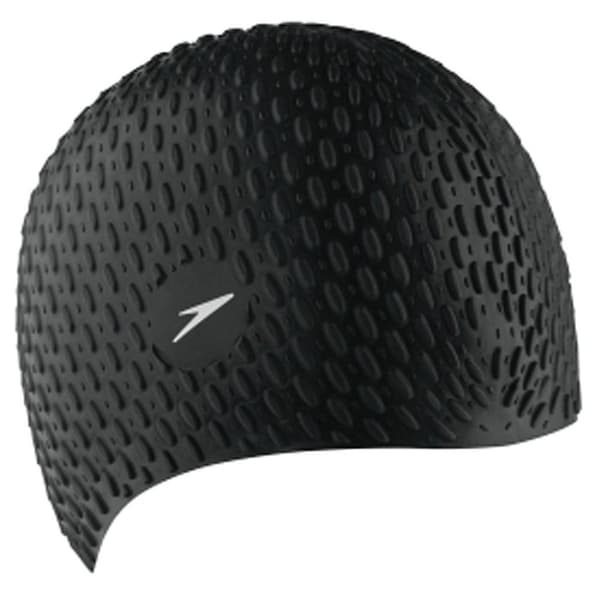 Speedo Unisex Adult Bubble Swim Cap Black One Size