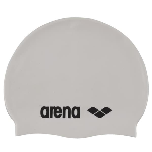 Arena Unisex Adult Classic Silicone Swim Cap White/Black 25cm x 14cm x 1cm