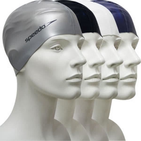 Simhatt - Speedo - Enkel Platt Silikon Hatt - Grå - Bekväm - Justerbar