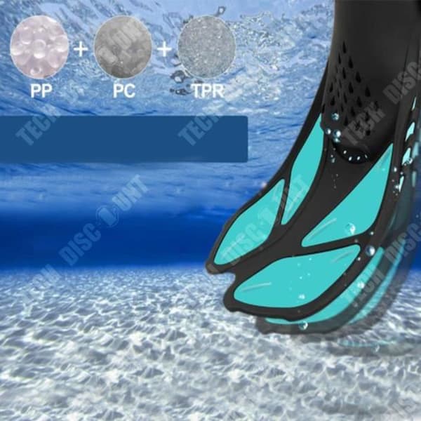 TD® Justerbar Elastisk Snorkling Simning Korta fenor Storlek M Utomhus dykutrustning