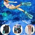 Miniatyrbild 4 av 4: TD® Justerbar Elastisk Snorkling Simning Korta fenor Storlek M Utomhus dykutrustning