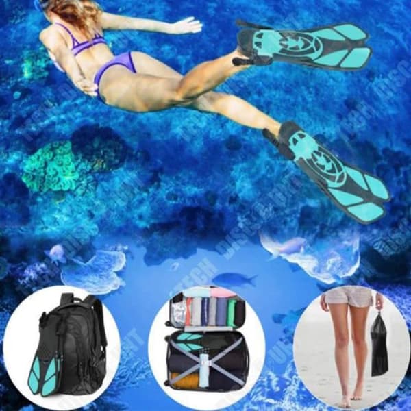 TD® Justerbar Elastisk Snorkling Simning Korta fenor Storlek M Utomhus dykutrustning