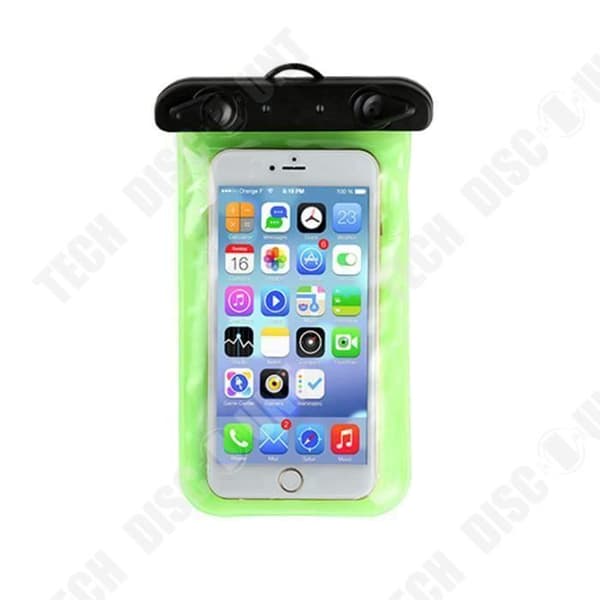 TD® Dykning vattentät väska smartphone nyckelkort håller torrt vatten idealisk pool spa lanyard vattentät modell färg grön och vit