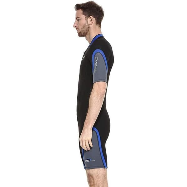Cressi Playa Kort Fukt Kompressionsdräkt Premium Neopren 2 5 mm Man Svart-Blå XL-5