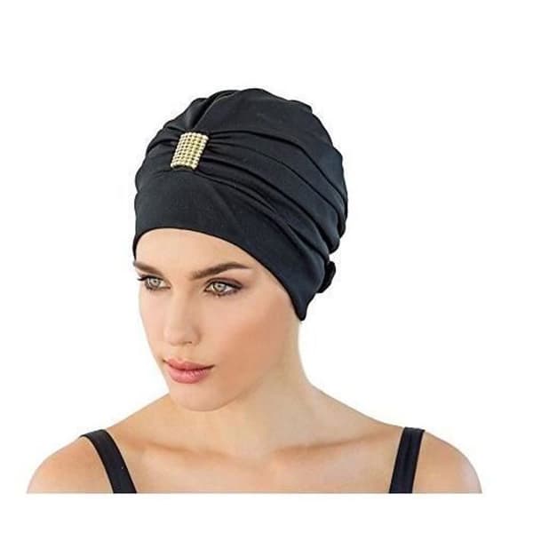 Badmössa Dam - FASHY - Exklusiv - Svart - One Size - Strass