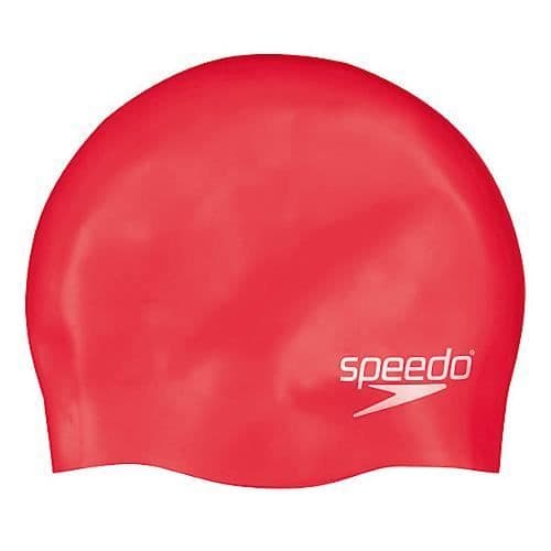 Badmössa - Speedo - Junior - Gjuten silikon - Röd - 3D komfort