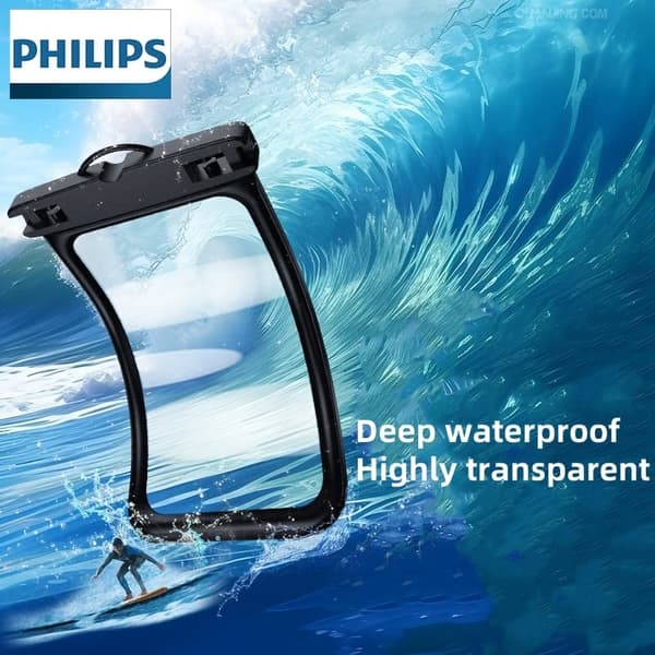 Philips Vedenpitävä Matkapuhelinkotelo - Kosketusnäyttö ja sormenjälkilukitus, sopii yleisesti uimiseen, sukellukseen