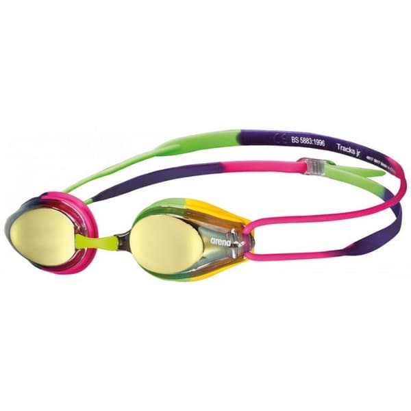 Arena Childrens/Kids Tracks Swimming Goggles Violet/Fuchsia/Green One Size