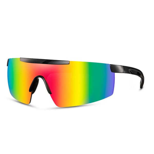 Sportsbriller med speilglass - Sort/Regnbue
