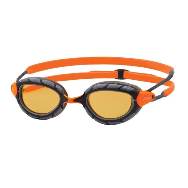 Zoggs Unisex Adult Predator 2024 Swimming Goggles Polar Grey/Orange One Size
