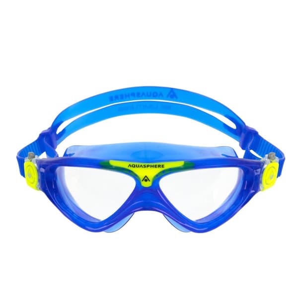 Aquasphere Childrens/Kids Vista A1 2024 Swimming Goggles Blue/Yellow/Clear One Size