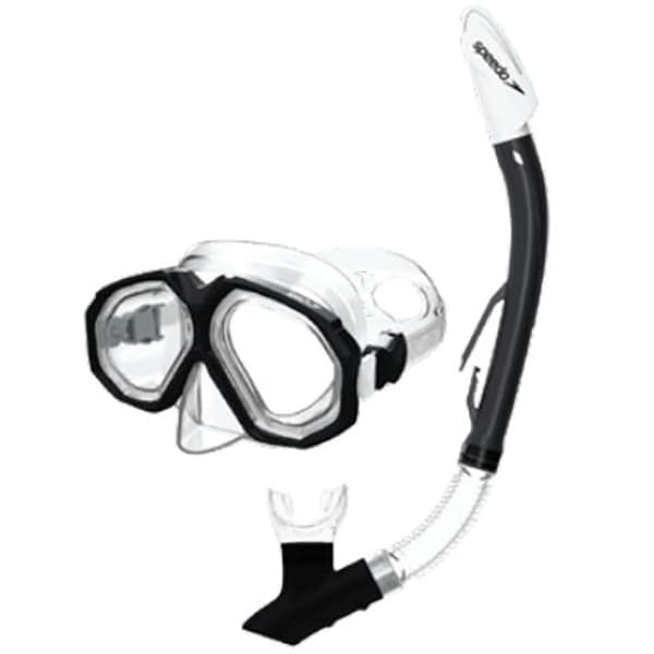 Speedo Dubbla Linser Mask+tub Leisure Svart