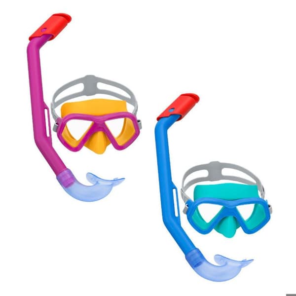 Bestway barnmask och tubset Anatomiskt band i olika färger +3 år Strand och pool 24023