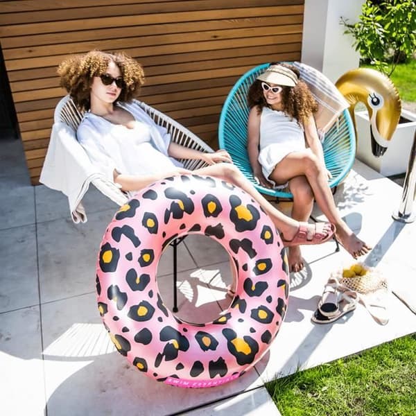 Badvimpel - Simningsprodukter - Leopardskrift - 90 cm - Chic - Unisex