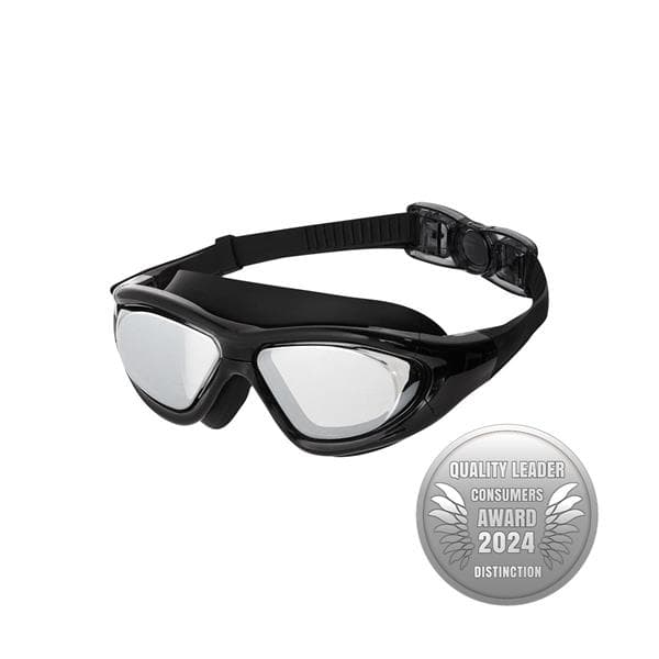 NQG280MAF SVART JUNIOR GOGGEL/HALVMASK NILS AQUA
