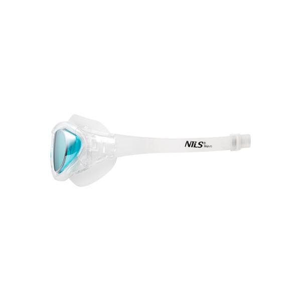 NQG280MAF WHITE JUNIOR GOGGLES/HALVMASK NILS AQUA