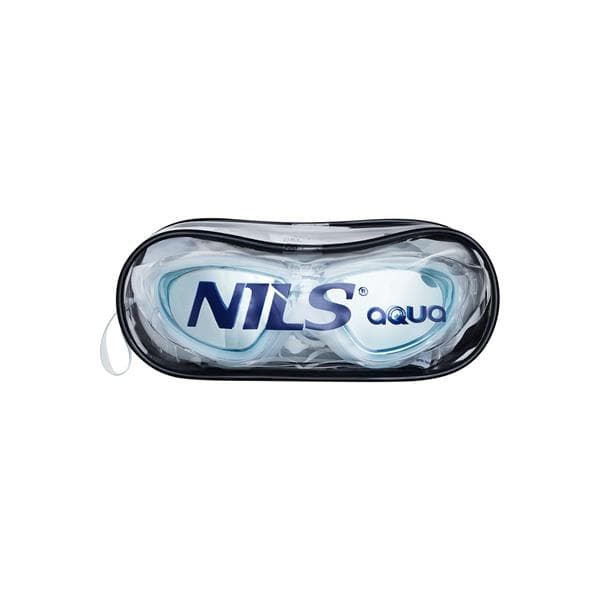 NQG280MAF WHITE JUNIOR GOGGLES/HALVMASK NILS AQUA