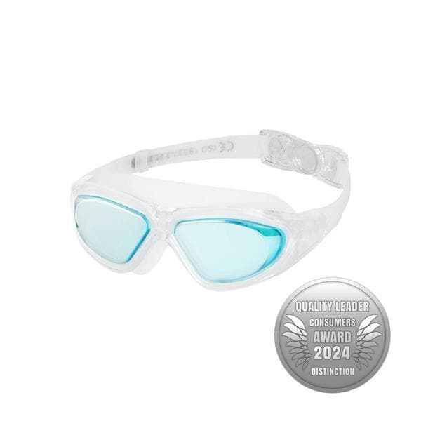 NQG280MAF WHITE JUNIOR GOGGLES/HALVMASK NILS AQUA