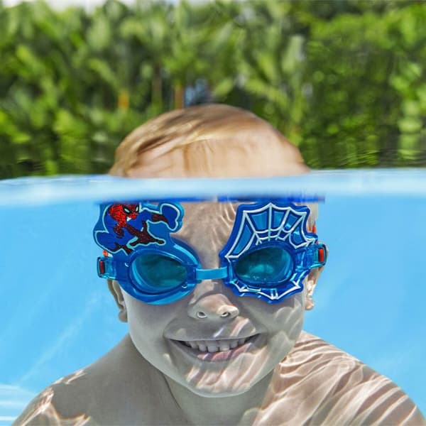 Bestway Spiderman Simglasögon för barn Silikonbälte +3 år Strand och pool 98022