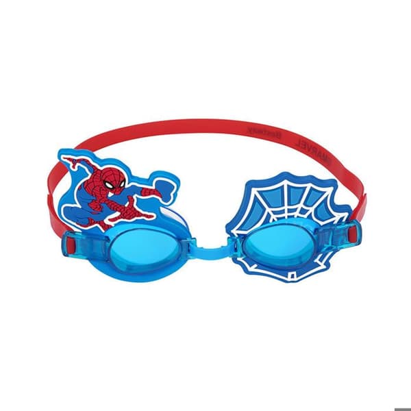 Bestway Spiderman Simglasögon för barn Silikonbälte +3 år Strand och pool 98022
