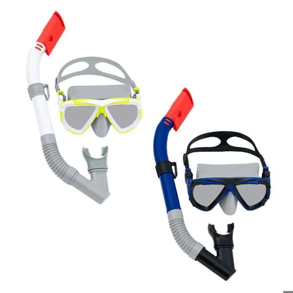 Bestway Adult Mask och Tube Set Purge Valve Assorted Color +14 år Beach and Pool 24053