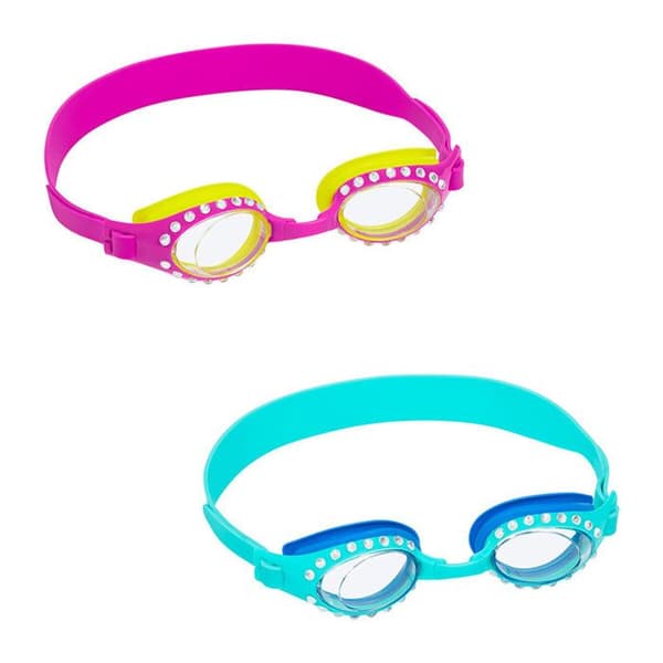 Bestway Simglasögon för barn Silikonband i olika färger Anti-dimma +3 år Strand och pool 21110