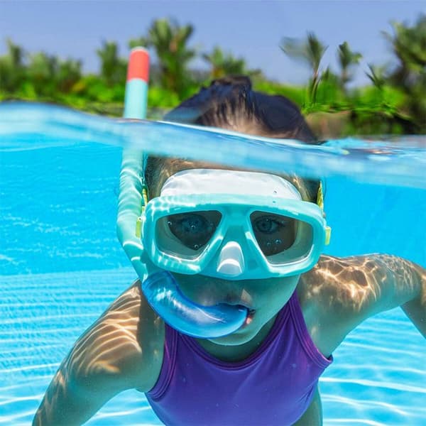 Bestway barnmask och tubset Anatomiskt pannband i olika färger +3 år Strand och pool 24018