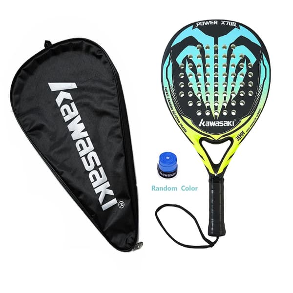 Padeltennisracket, kolfiberansikte, mjuk EVA-stoppning,X700Blå