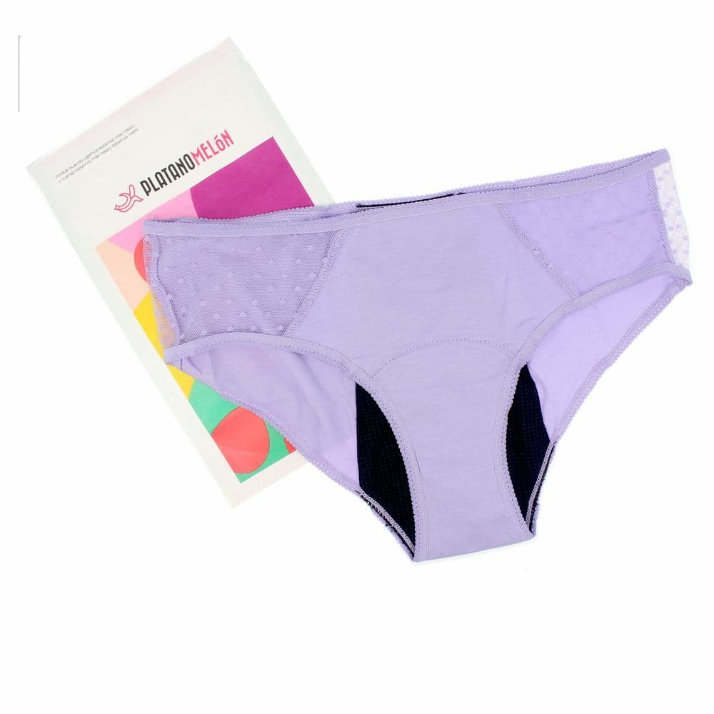 Menstrual panties Platanomelón Kiwitas Classic Plumeti Lila Storlek L