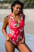 Miniatyrbillede 1 af 9: YesX YX978 One Piece Swimsuit Pink