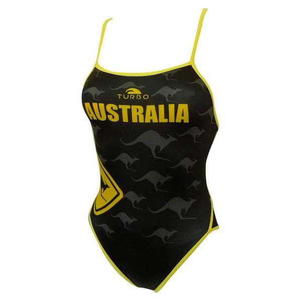 Turbo Australia Kangaroo Signal Badedragt Sort 2XL Kvinde