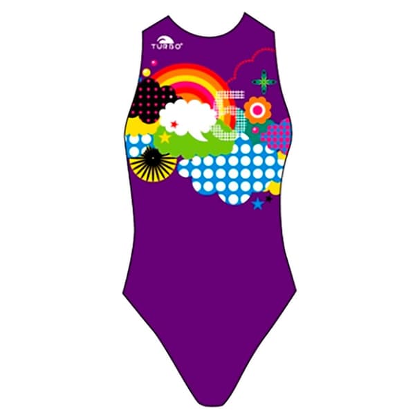 Turbo Badedragt Rainbow Lilla L Kvinde