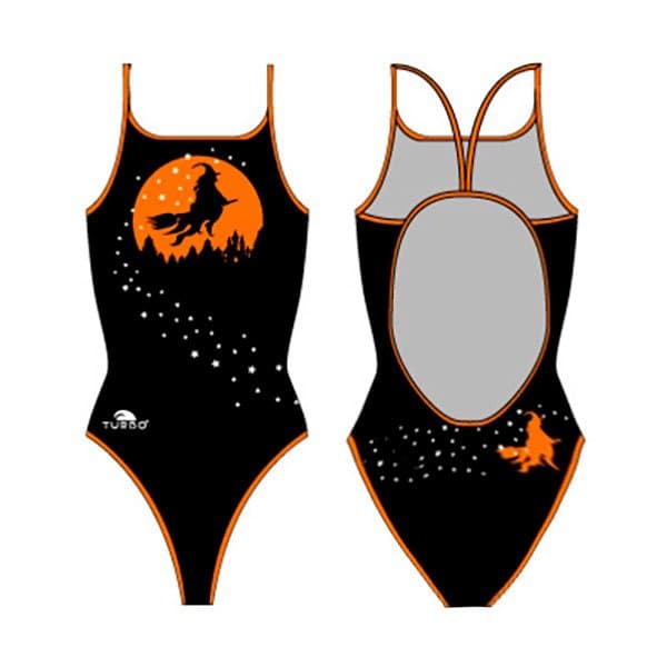 Turbo Badedragt Halloween Witch Sort 2XL Kvinde