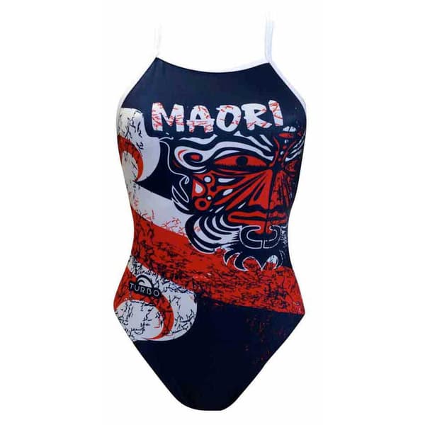 Turbo Badedragt Maori Flag Rød,Blå 5XL Kvinde