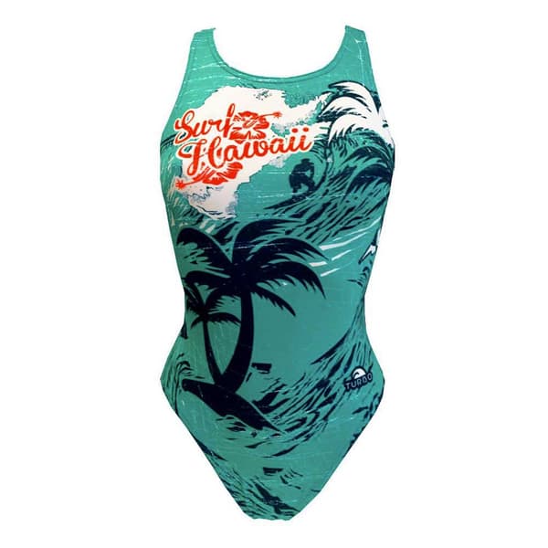 Turbo Badedragt Surfer Hawaii Vintage Grøn M Kvinde