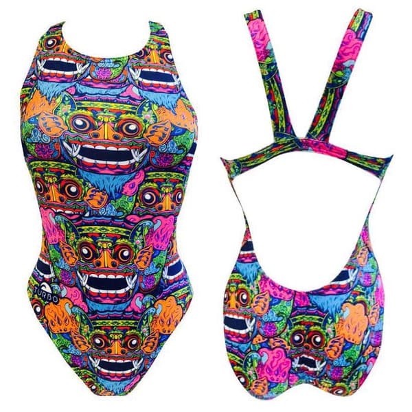 Turbo Badedragt Bali Tribal Flerfarvet 5XL Kvinde