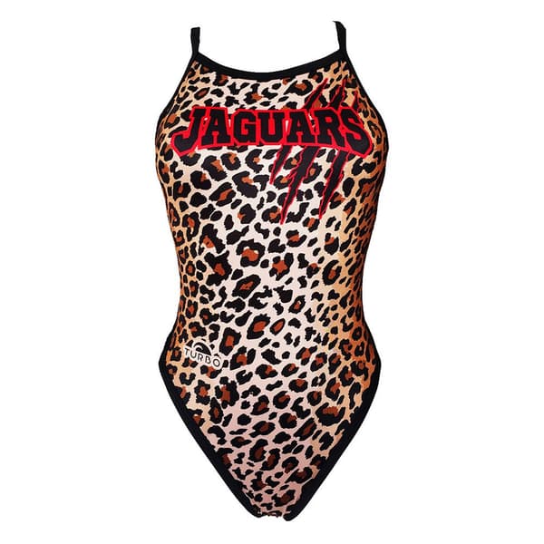 Turbo Badedragt Leo Print Sort 5XL Kvinde