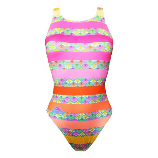Turbo Badedragt Flu Lines Rosa 2XL Kvinde