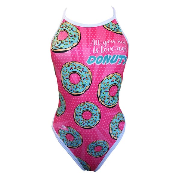 Turbo Badedragt Comic Donut Revolution Rosa 4XL Kvinde