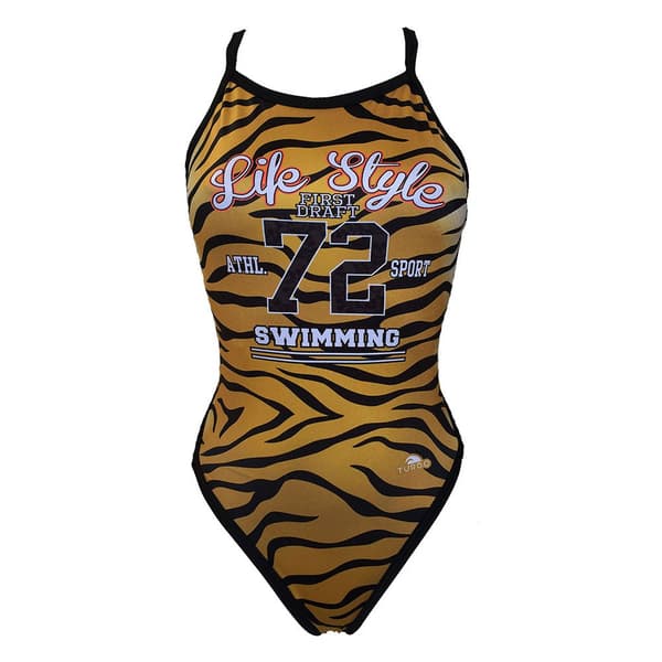 Turbo Badedragt Tiger College Brun 3XL Kvinde