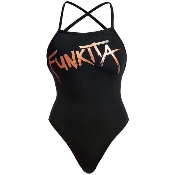 Funkita Badedragt Strapped In Sort AUS 16 Kvinde