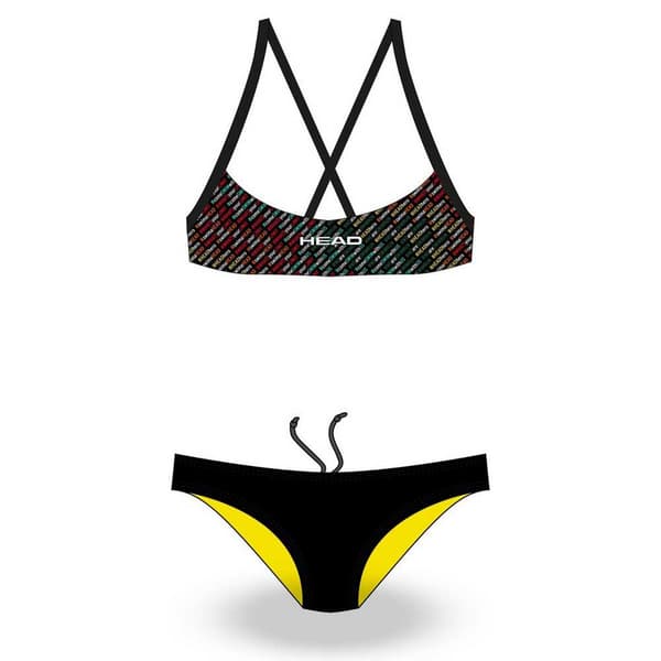 Head Swimming Bikini Team Printed Low Svart 8 Years Pojke