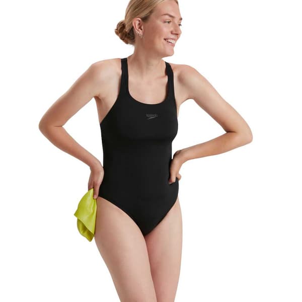 Speedo Badedragt Eco Endurance+ Kickback Sort UK 40 Kvinde
